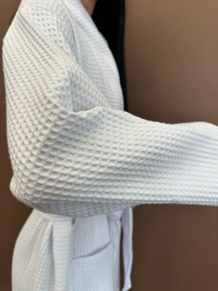 Халат вафельный кимоно L-2XL, белый HBF-L-2XL фото